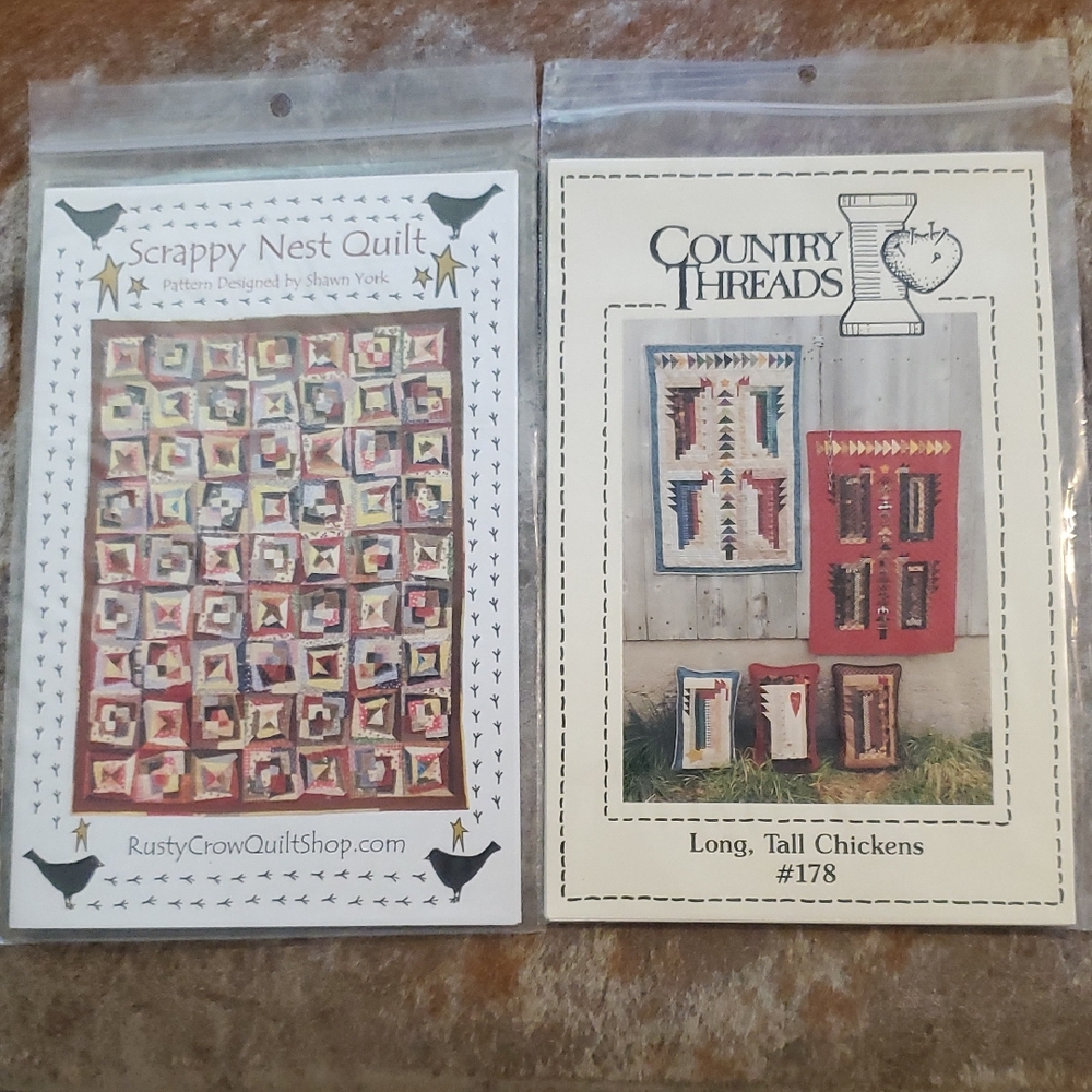 Scrappy Nest Quilt and Long Tall Chickens Patterns